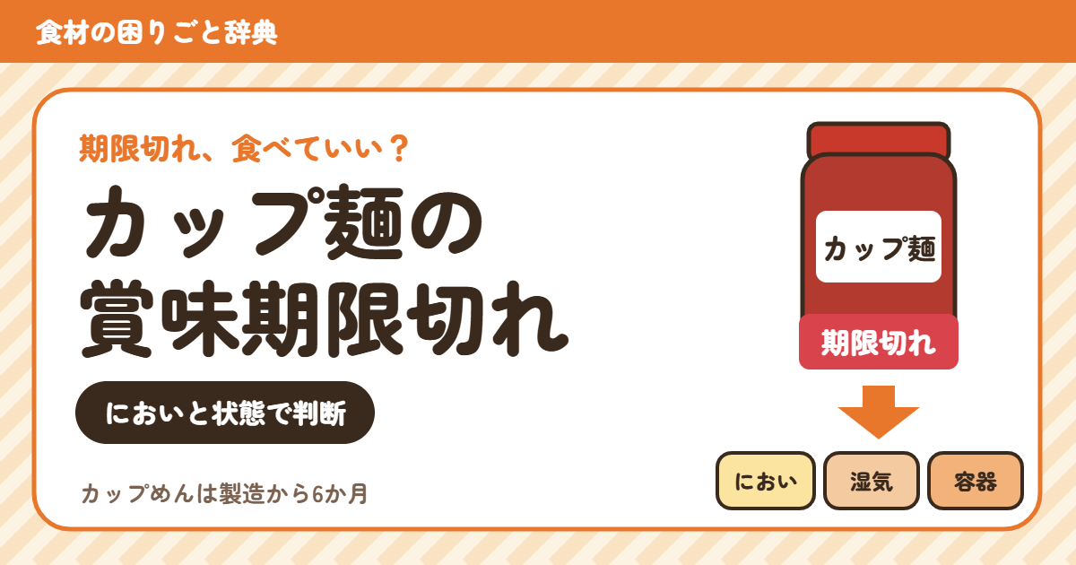賞味期限切れのカップ麺(食材の困りごと辞典)