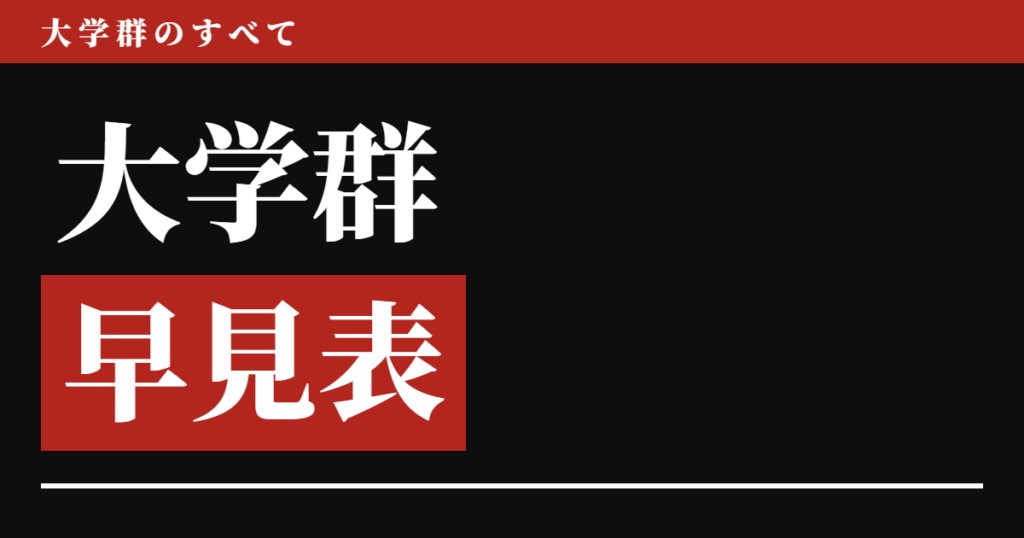 大学群早見表