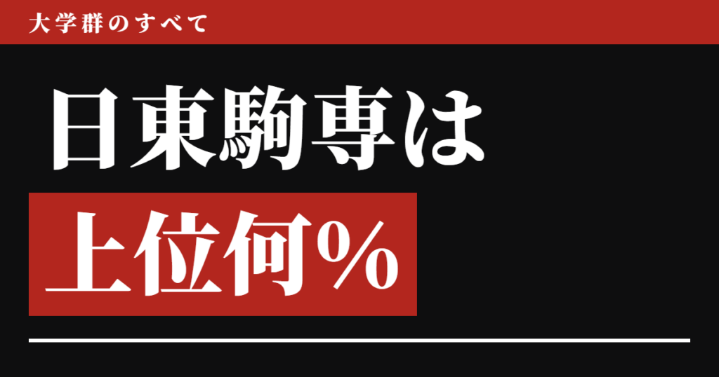 日東駒専は上位何％