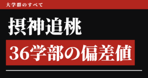 摂神追桃の偏差値 36学部